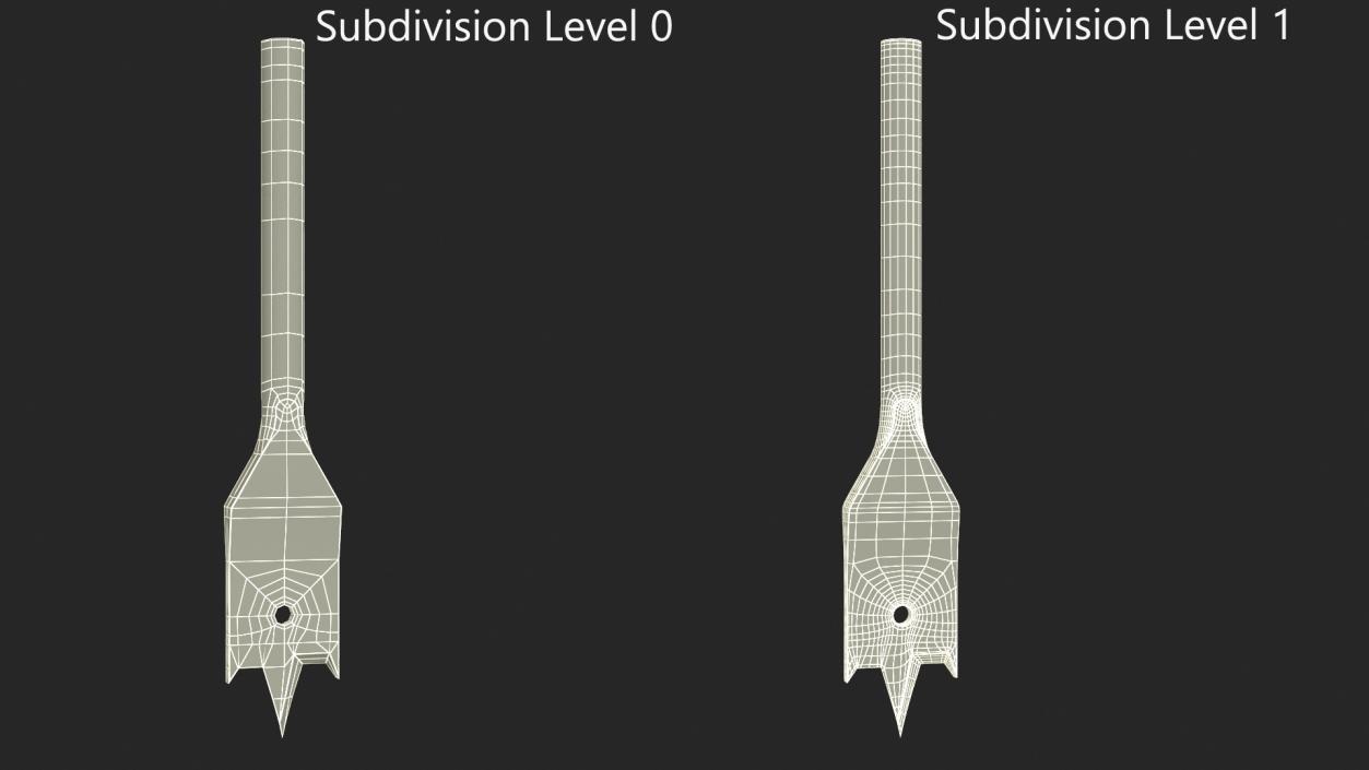 Flat Drill Bit 3D model