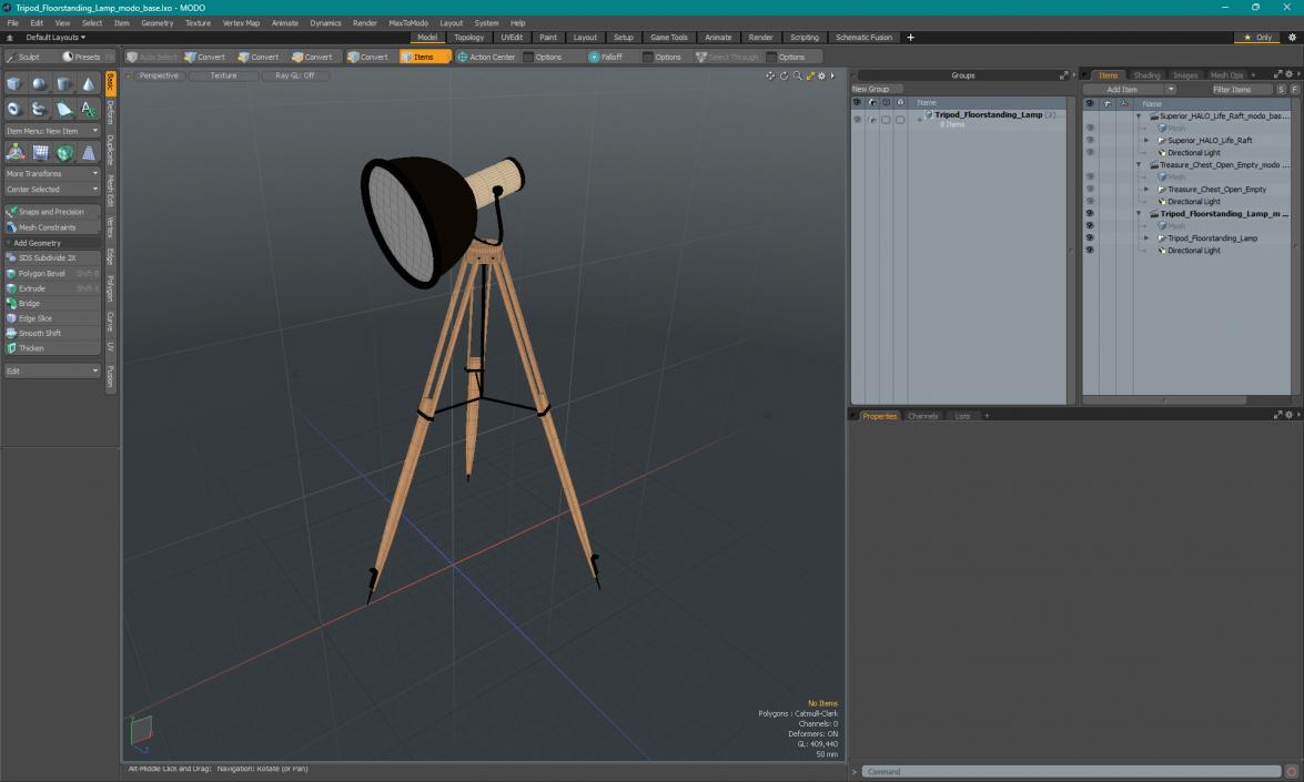 3D model Tripod Floorstanding Lamp