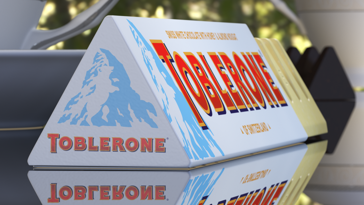 3D Opened Toblerone White Chocolate Bar