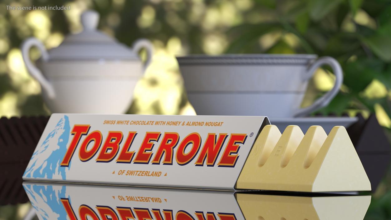 3D Opened Toblerone White Chocolate Bar