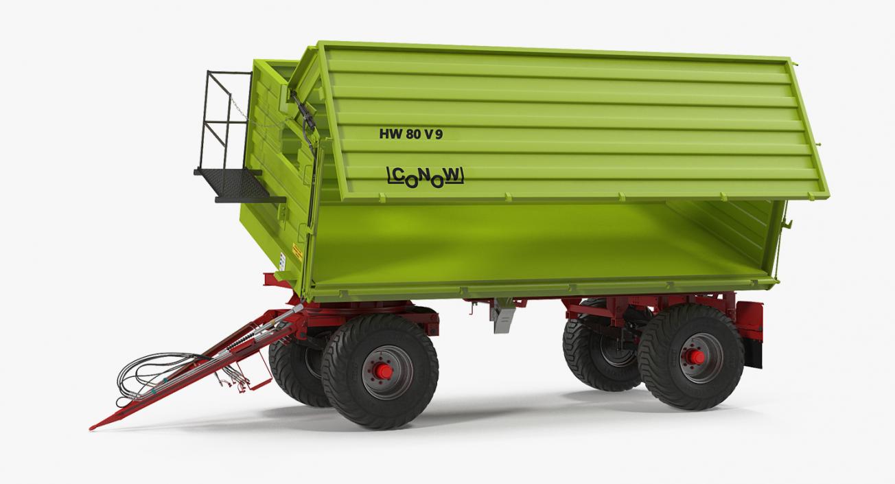 Conow HW-80 v9 Dump Trailer Rigged 3D model