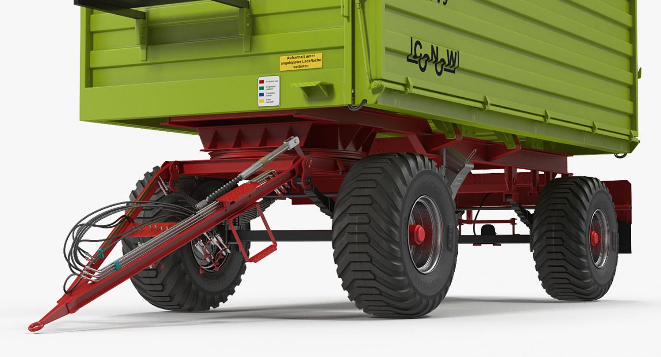 Conow HW-80 v9 Dump Trailer Rigged 3D model