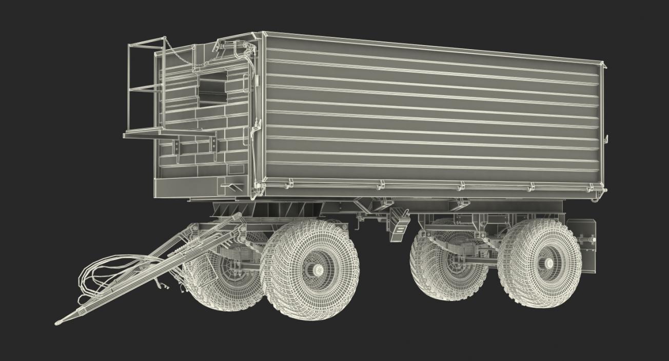 Conow HW-80 v9 Dump Trailer Rigged 3D model