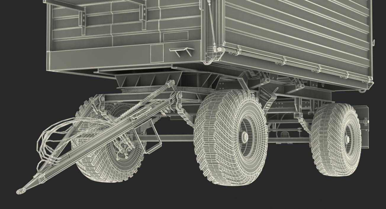 Conow HW-80 v9 Dump Trailer Rigged 3D model