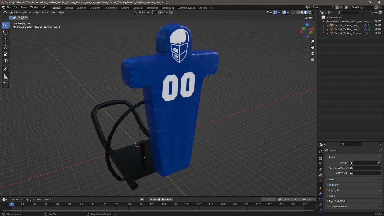 3D American Football Training Tackling Dummy