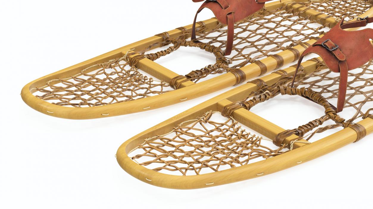 Canadian Wood Snowshoes Ready to Wear 3D