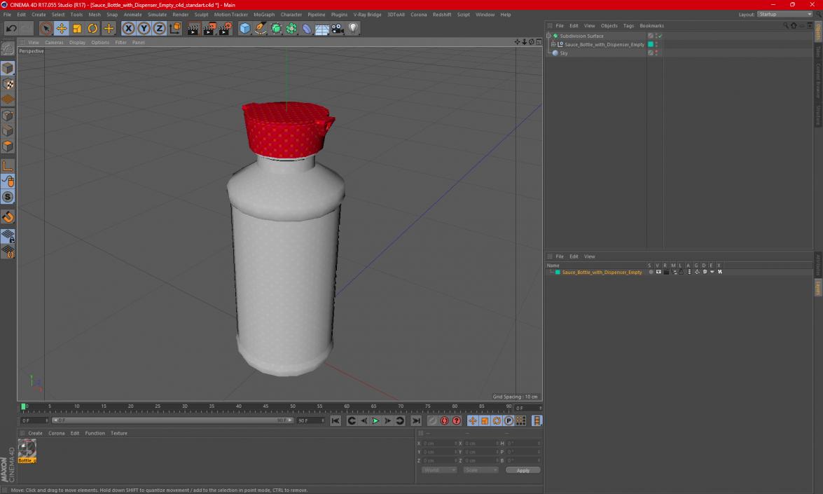 3D Sauce Bottle with Dispenser Empty model