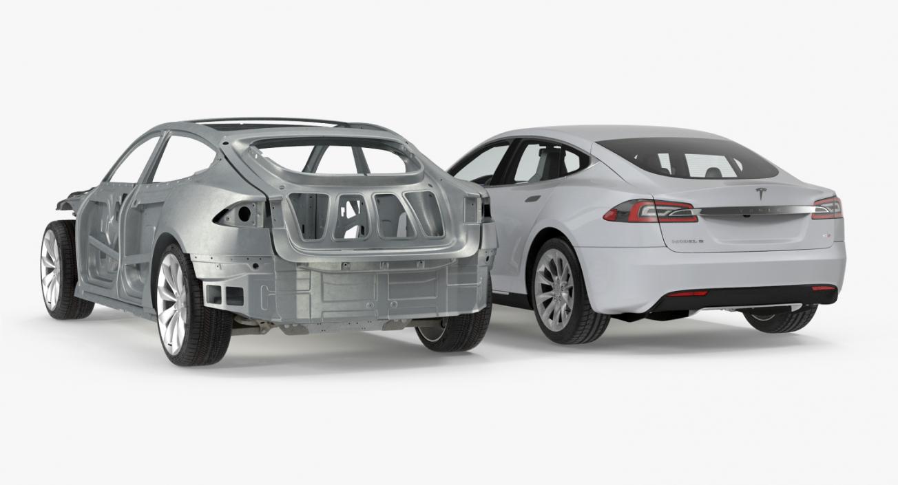 Tesla Model S and Frame Collection 3D model