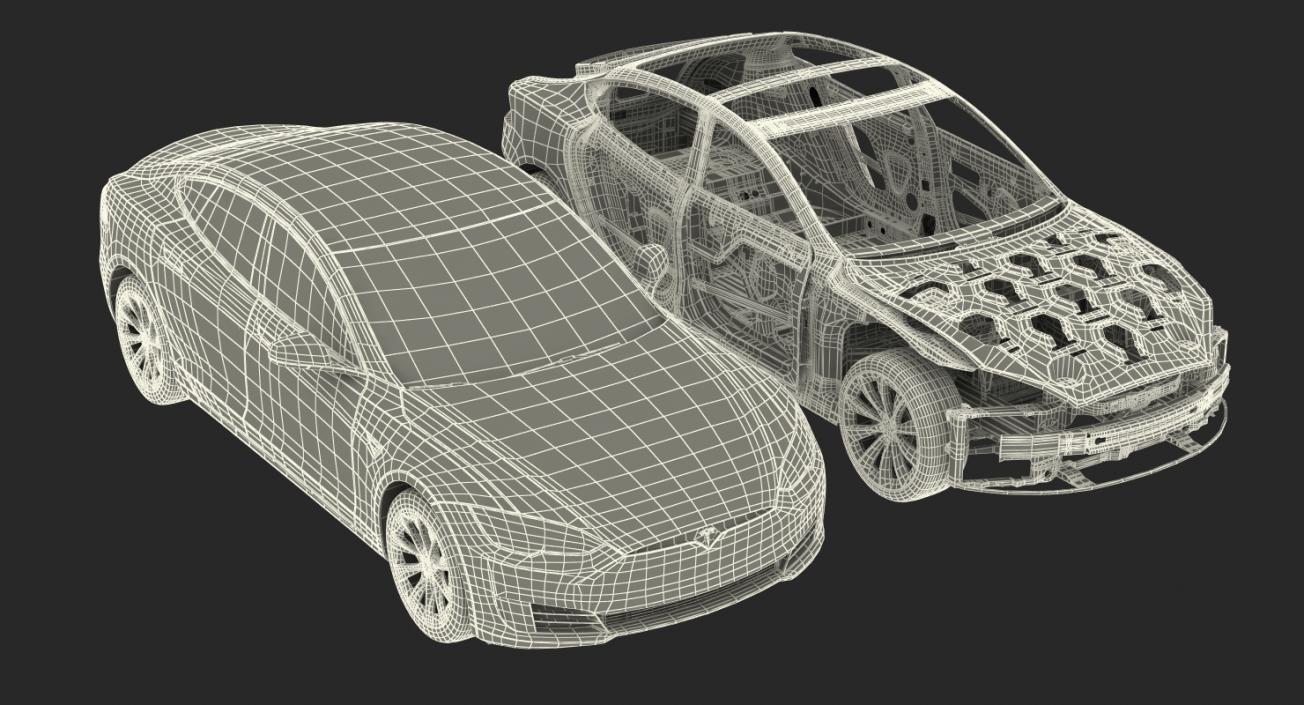 Tesla Model S and Frame Collection 3D model