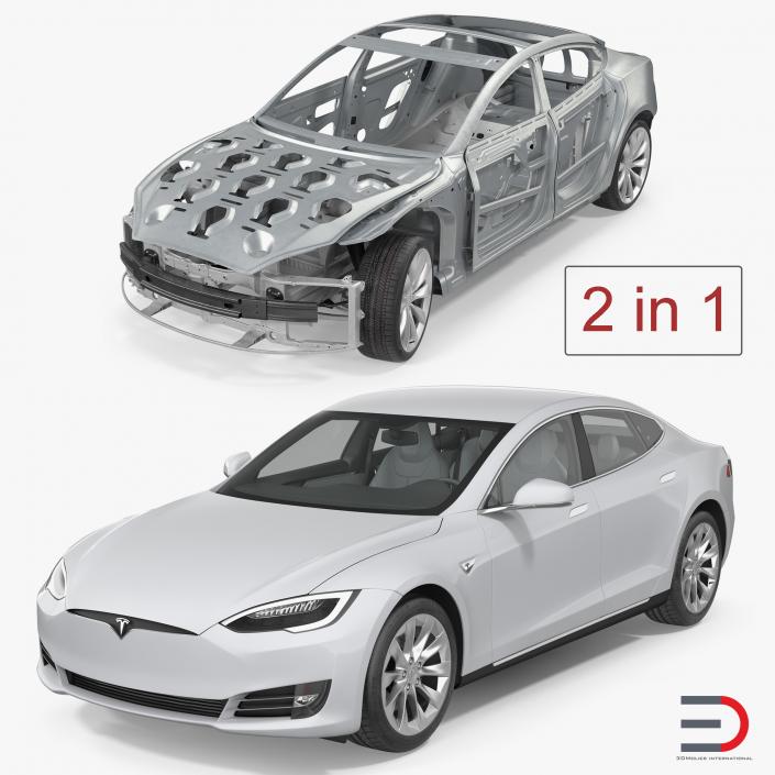 Tesla Model S and Frame Collection 3D model