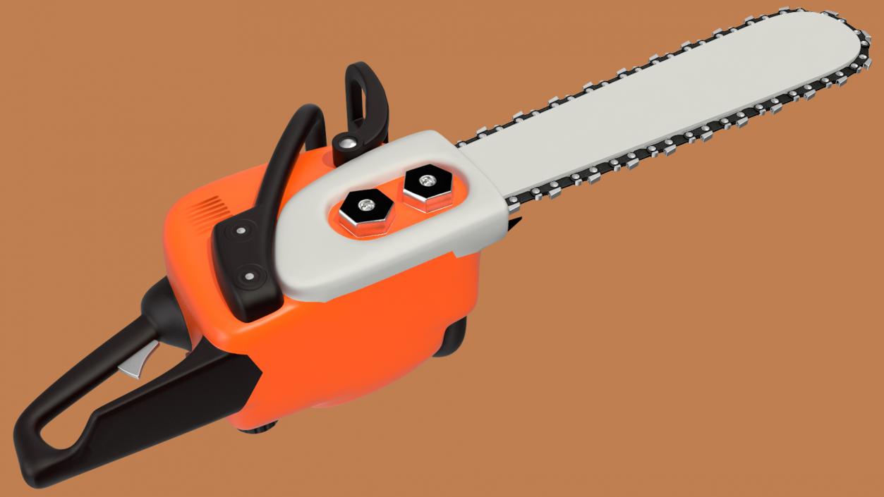 3D Cartoon Beaver with Chainsaw model