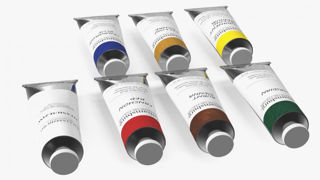 3D Williamsburg Handmade Oil Paints Set