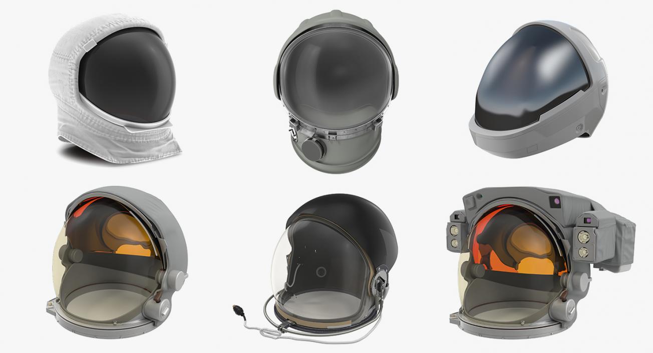 Space Helmets Collection 3D model