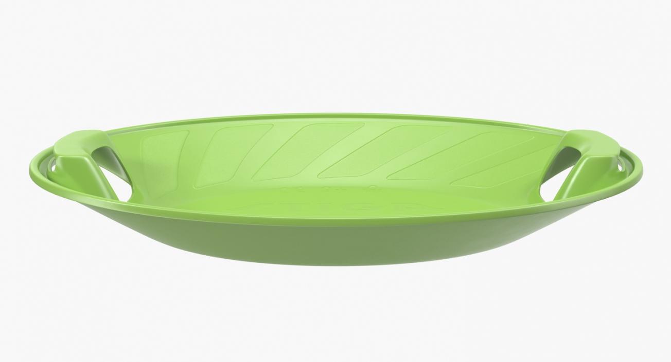 3D Sledge Sliding Dish Snow Round Green