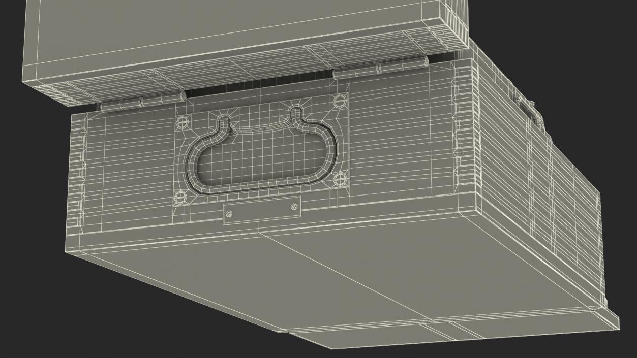 Enigma M4 Cipher Machine in Wooden Case 3D model