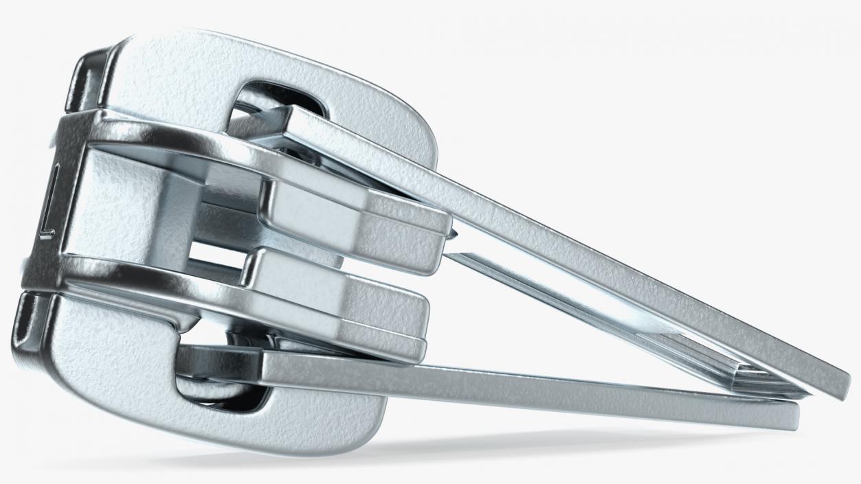 Two Sided Zipper Slider Metal 3D model