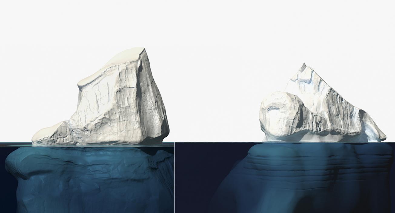 Icebergs Collection 3D model