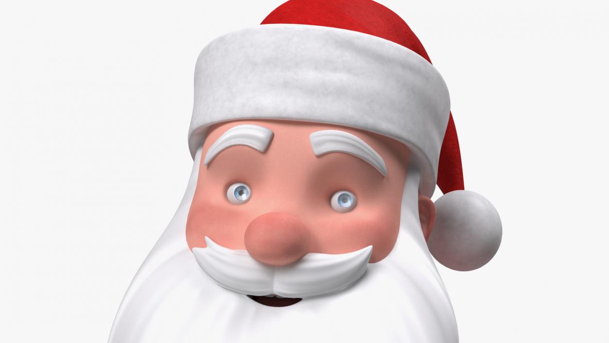 Cartoon Character Santa Claus Standing with Gifts 3D model