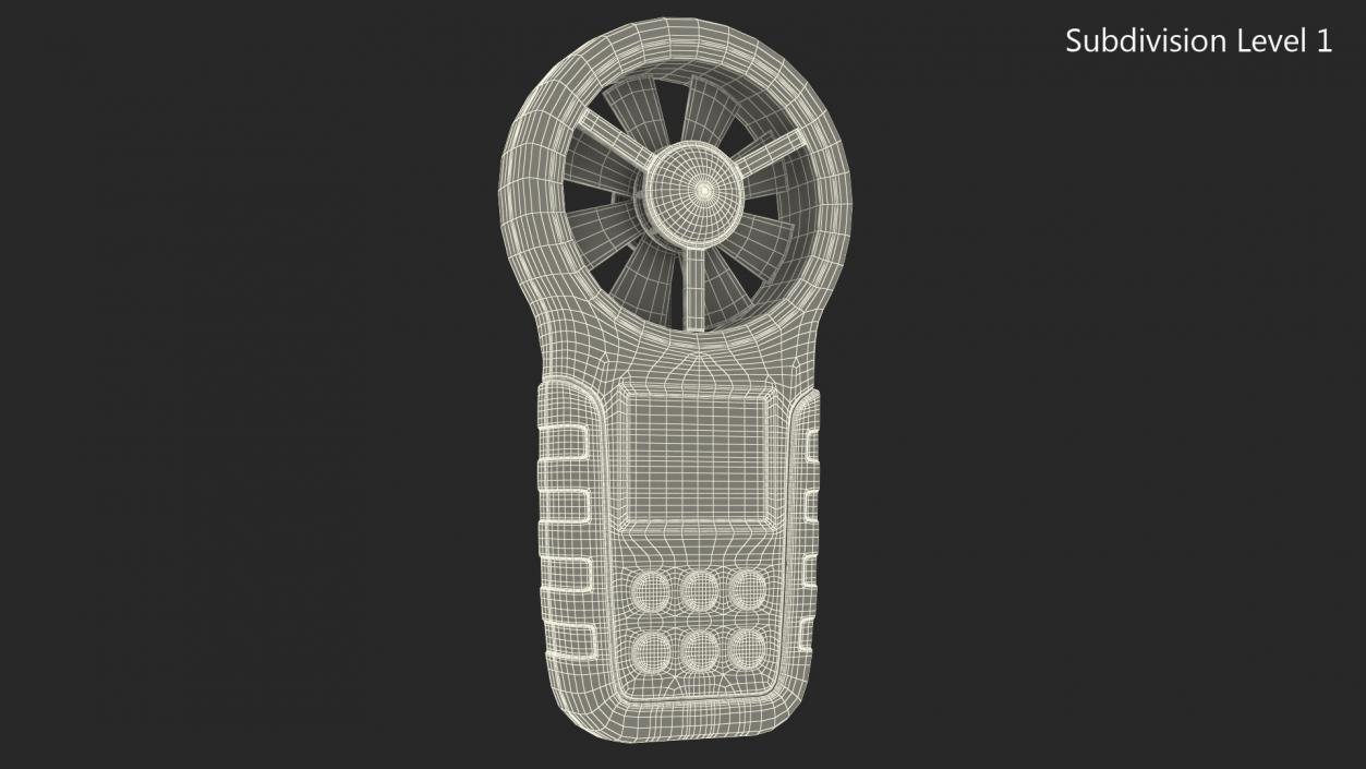 Handheld Digital Anemometer 3D