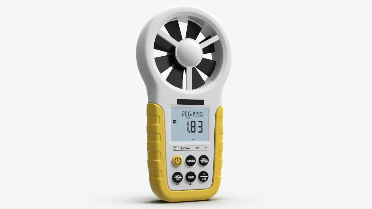 Handheld Digital Anemometer 3D