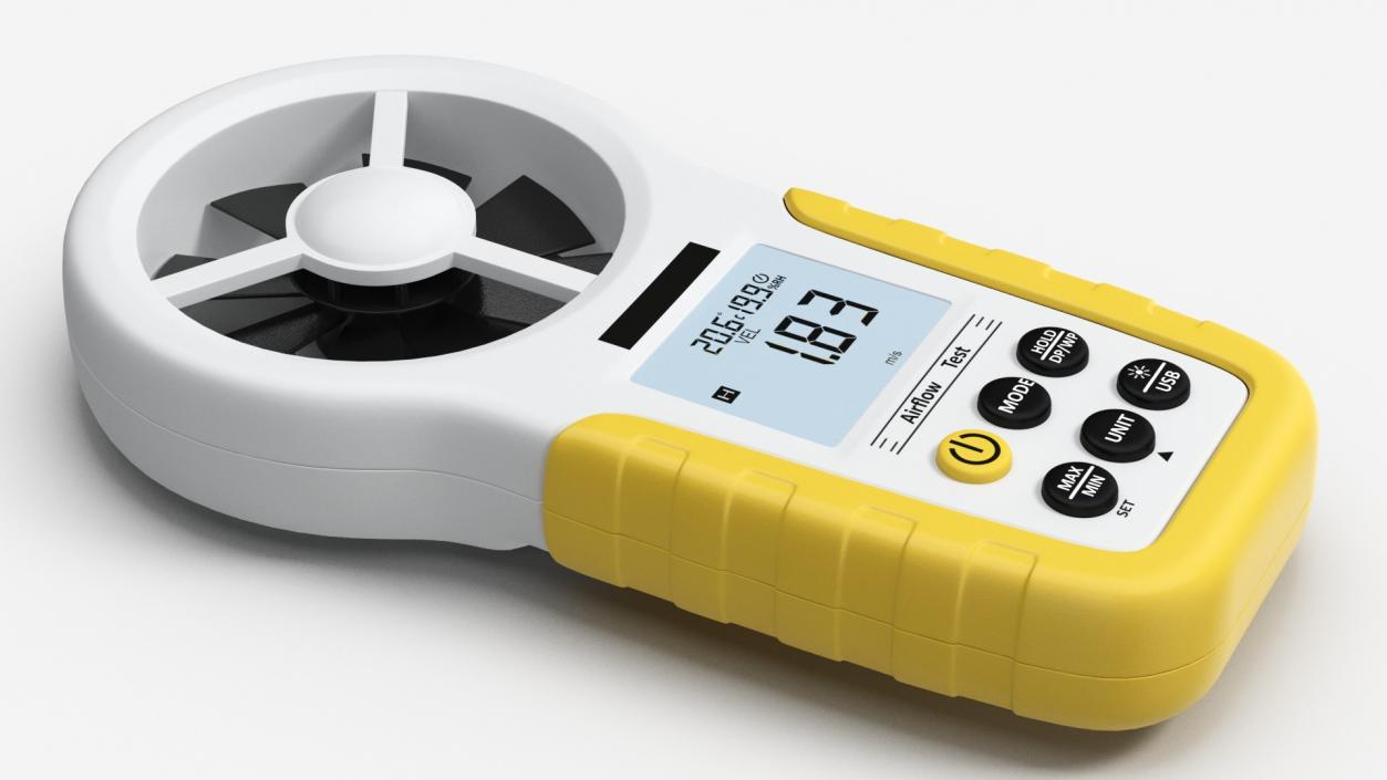 Handheld Digital Anemometer 3D