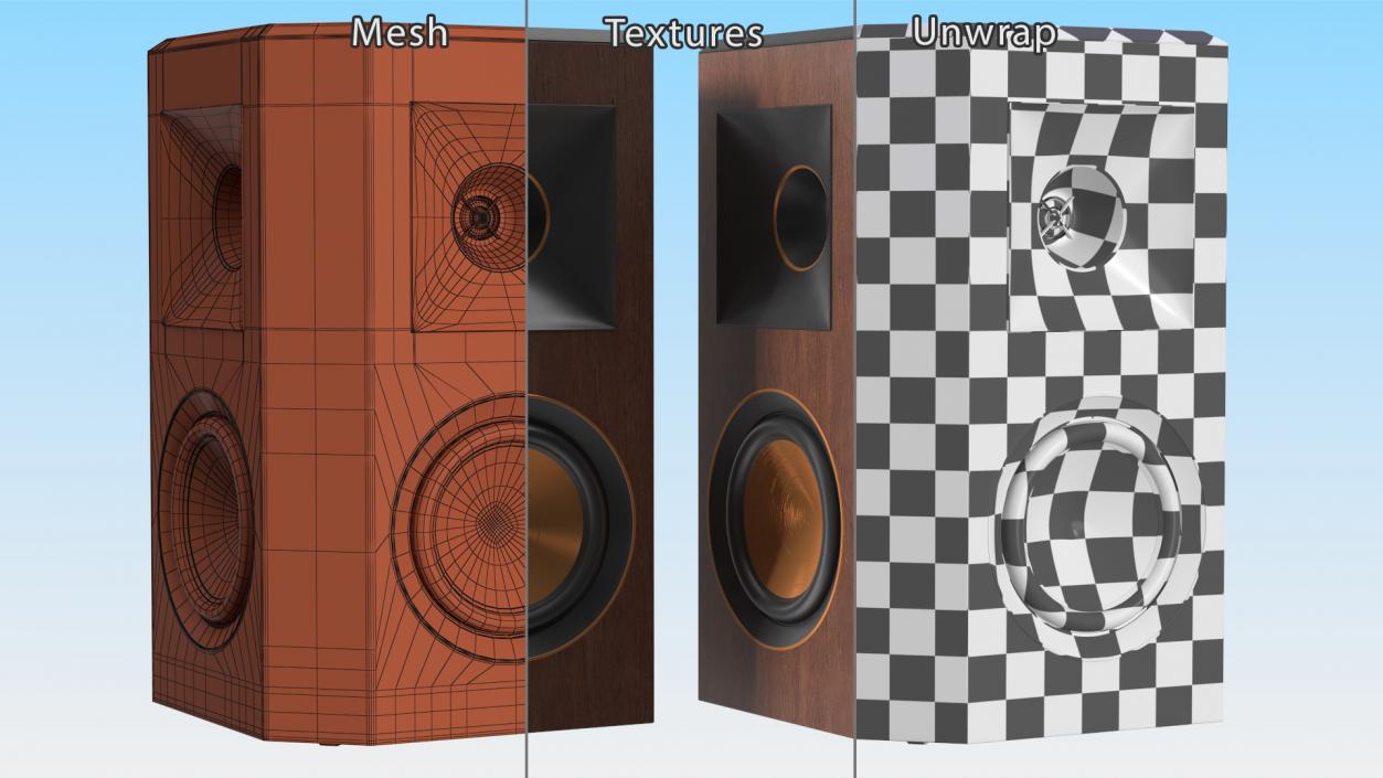 Wall Mount Home Speaker Brown 3D model