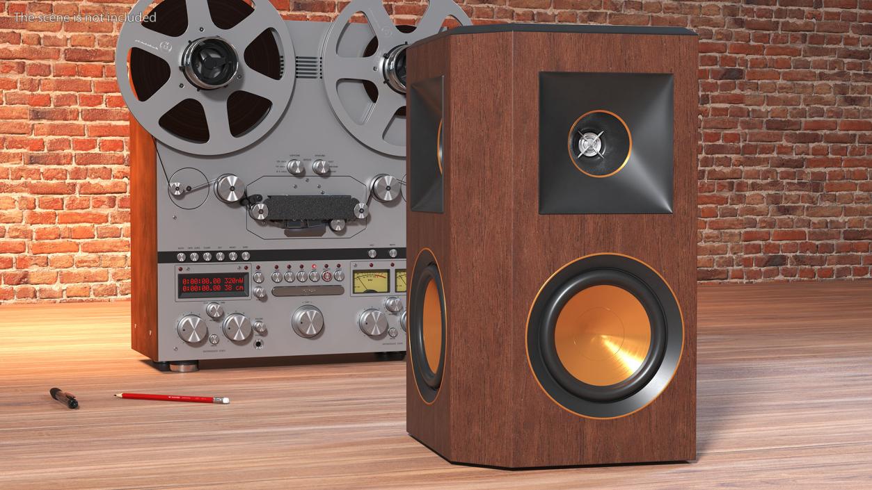 Wall Mount Home Speaker Brown 3D model