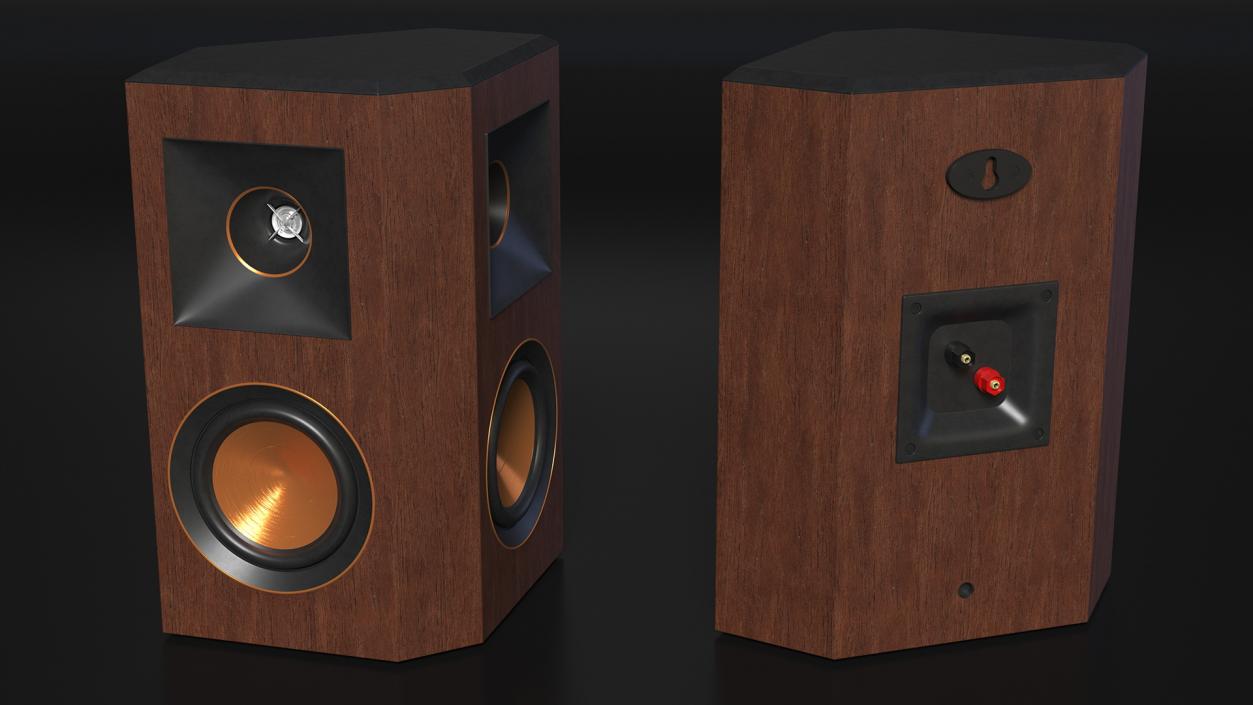 Wall Mount Home Speaker Brown 3D model