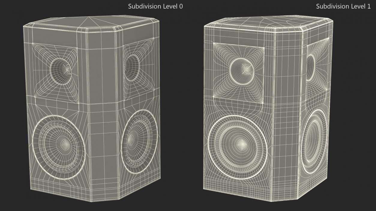 Wall Mount Home Speaker Brown 3D model