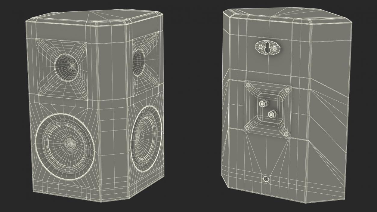 Wall Mount Home Speaker Brown 3D model