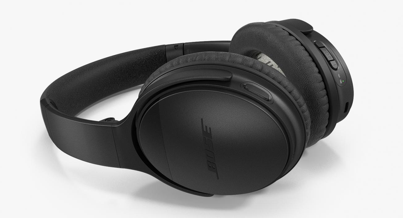 Bose Quiet Comfort Headphones Black Lying On 3D model