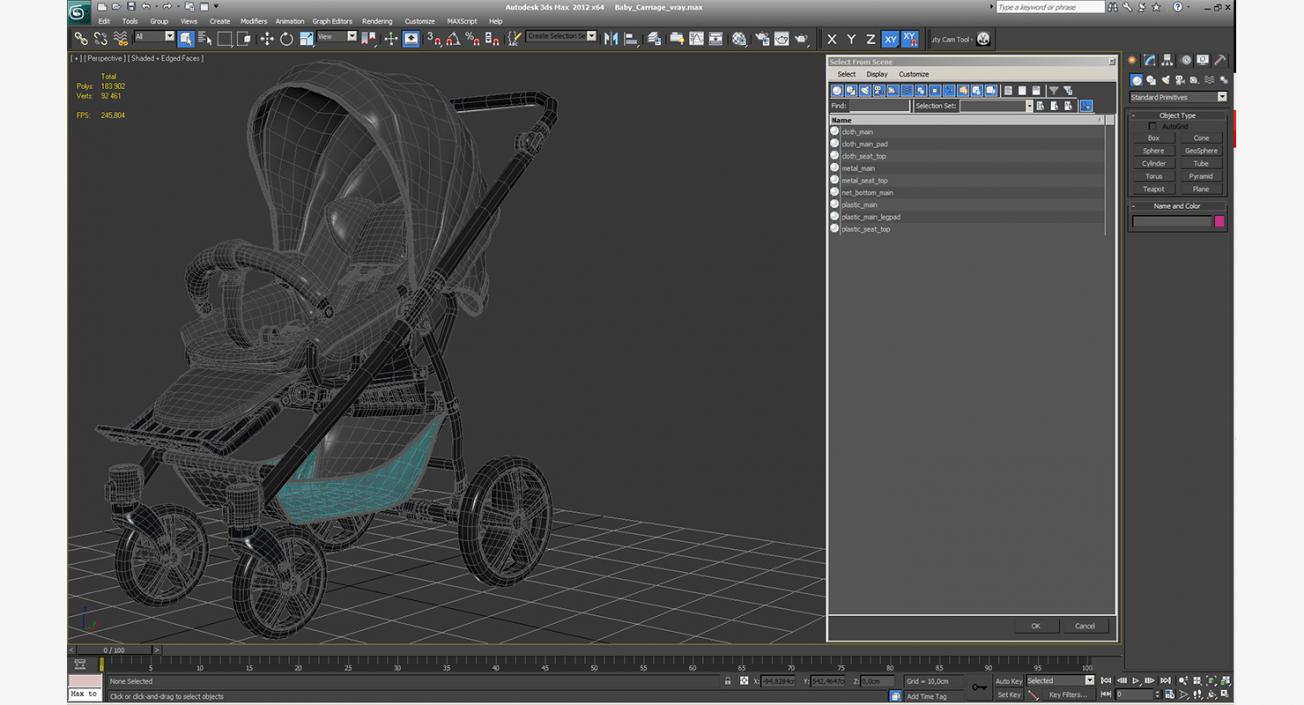 3D Baby Carriage model