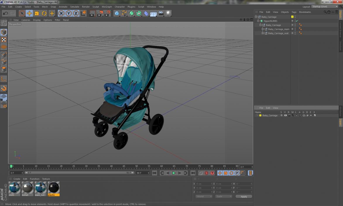 3D Baby Carriage model