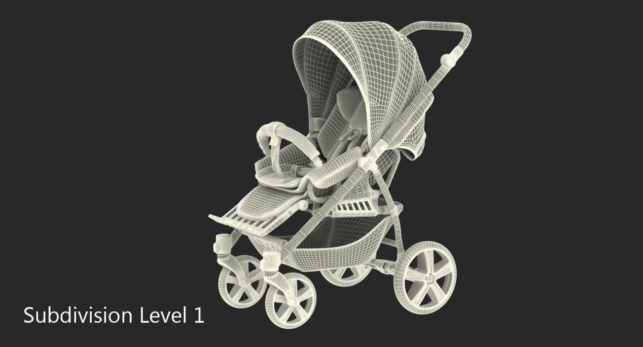 3D Baby Carriage model