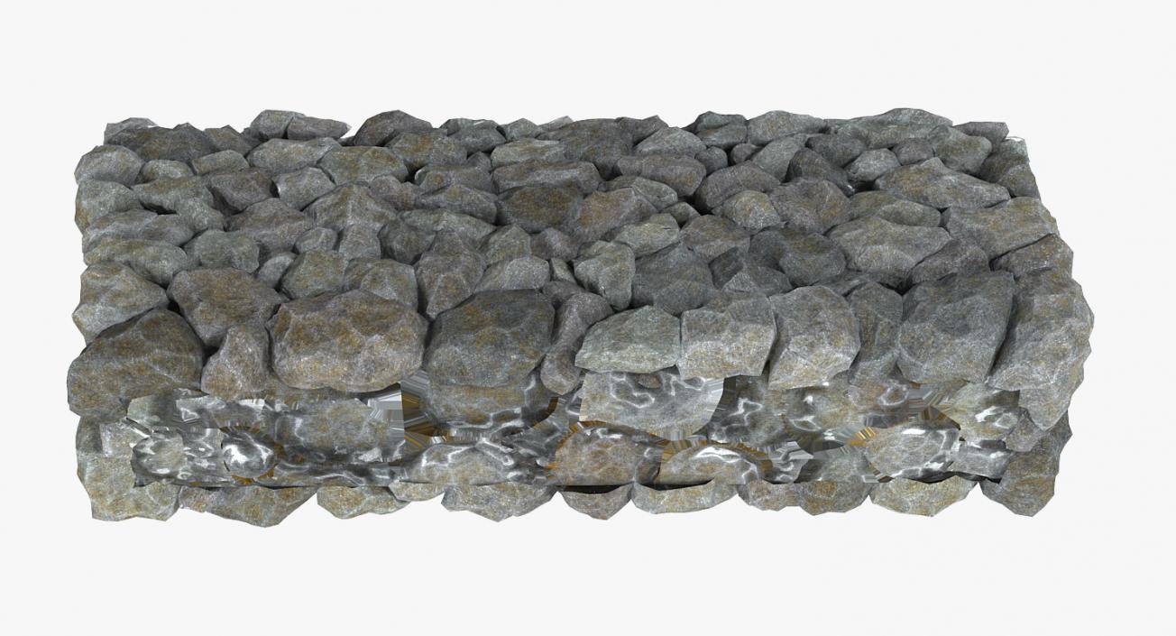 3D Block Stone Wall