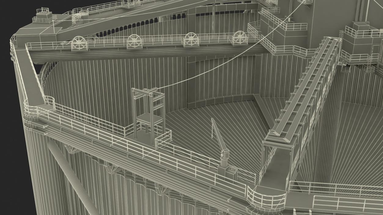 3D Offshore Ocean Fish Farming Facility