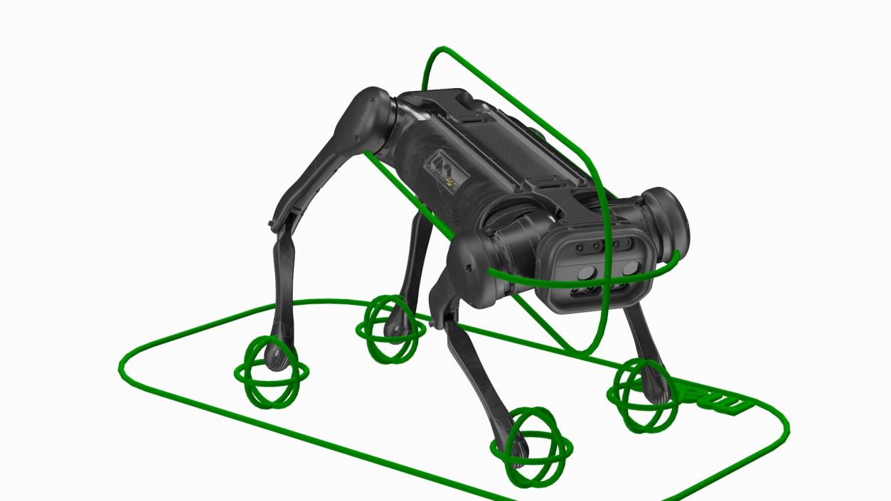 Dirty Robot Dog Rigged 3D