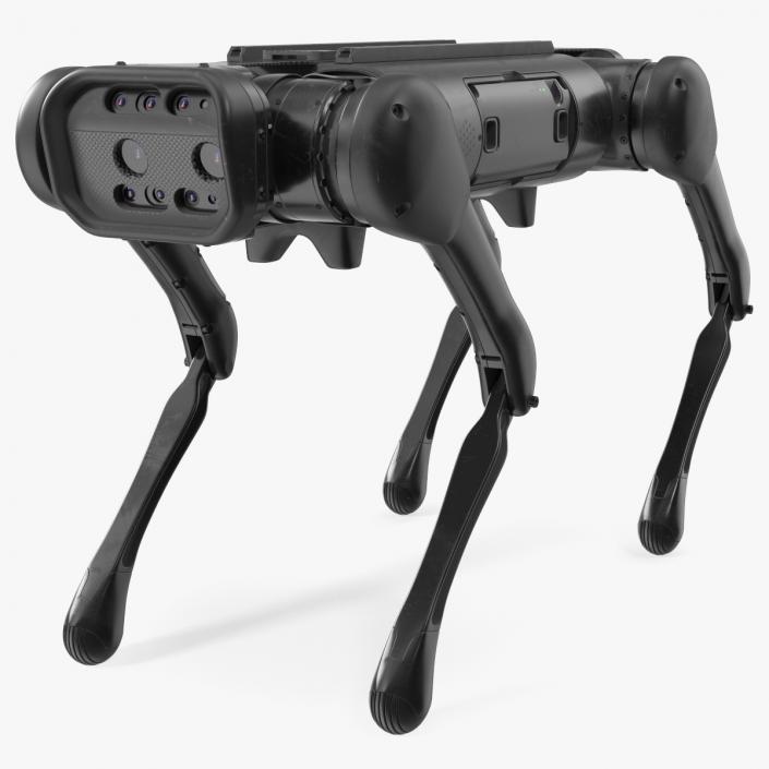 Dirty Robot Dog Rigged 3D