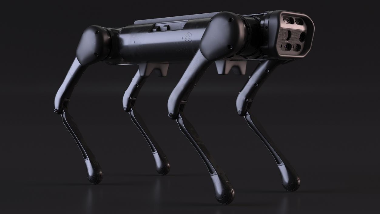 Dirty Robot Dog Rigged 3D