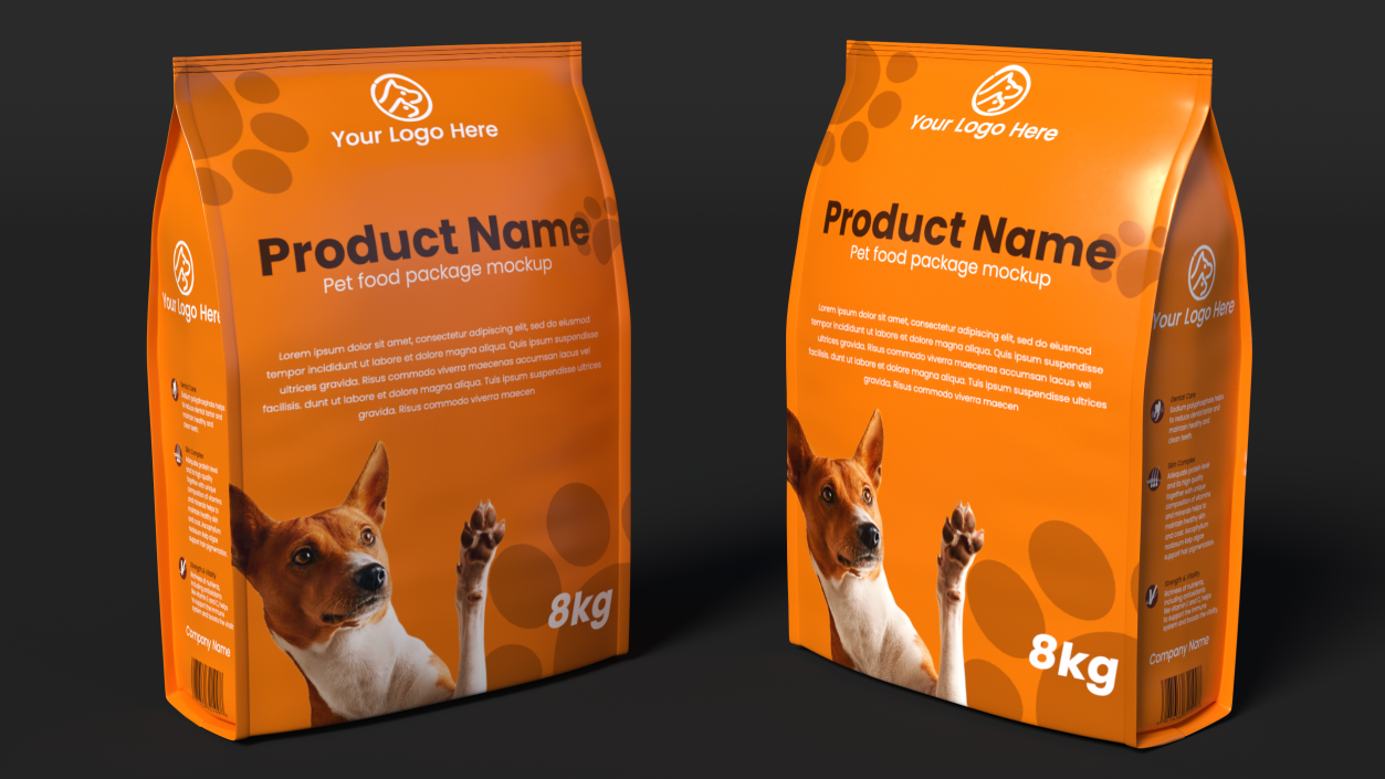 Pet Food Large Package Mockup 3D model