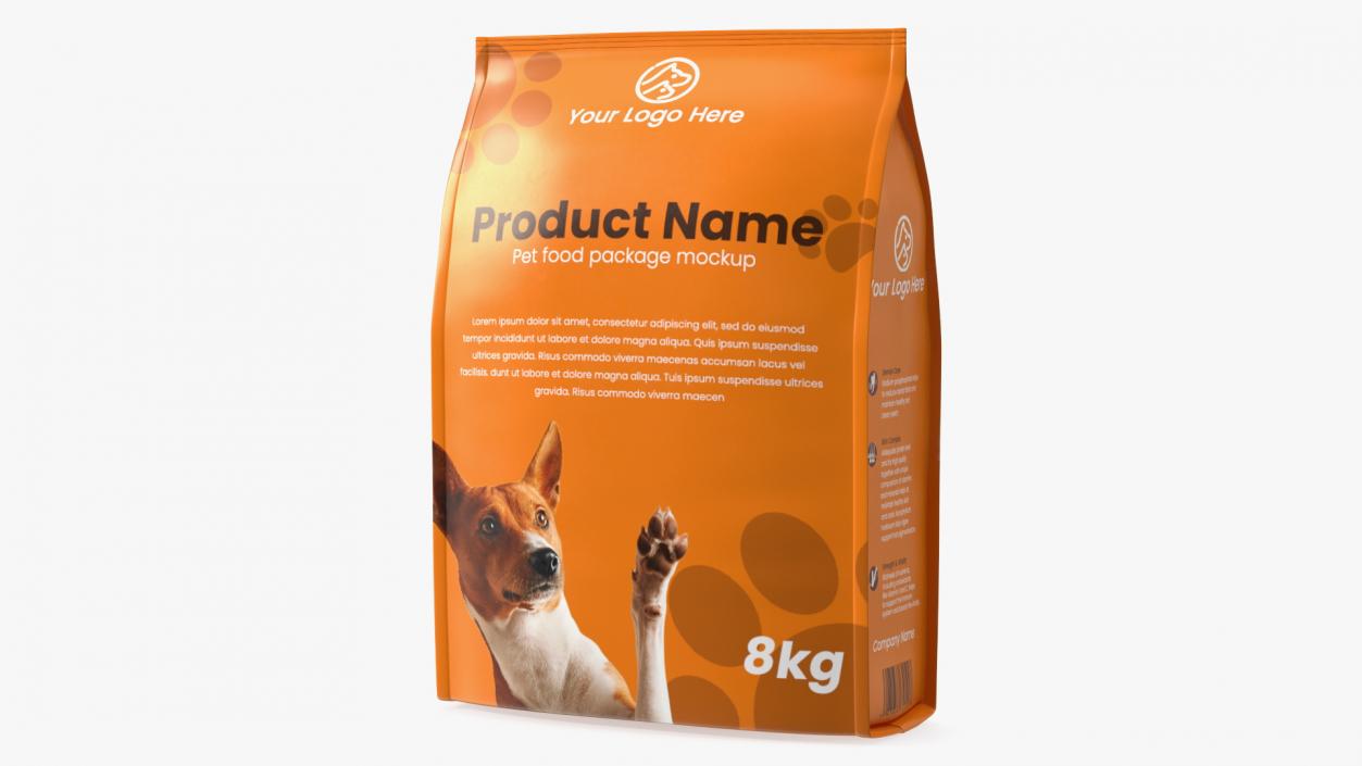 Pet Food Large Package Mockup 3D model