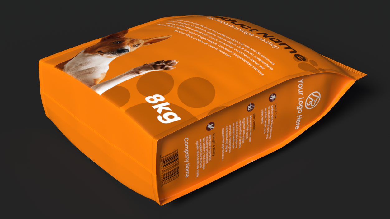 Pet Food Large Package Mockup 3D model