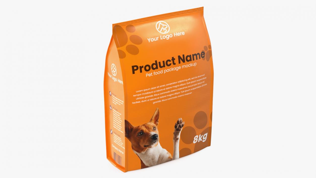 Pet Food Large Package Mockup 3D model