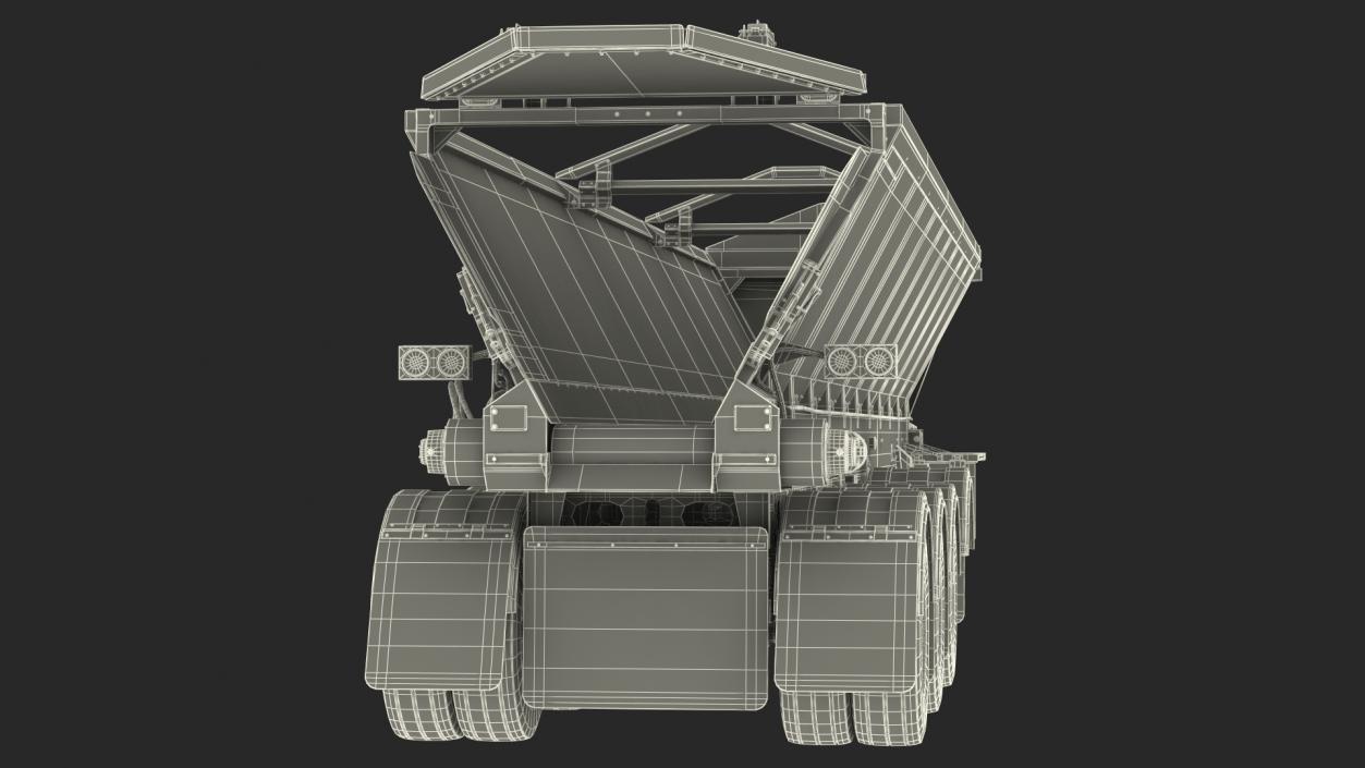 Bottom Trailer Generic Rigged 3D model