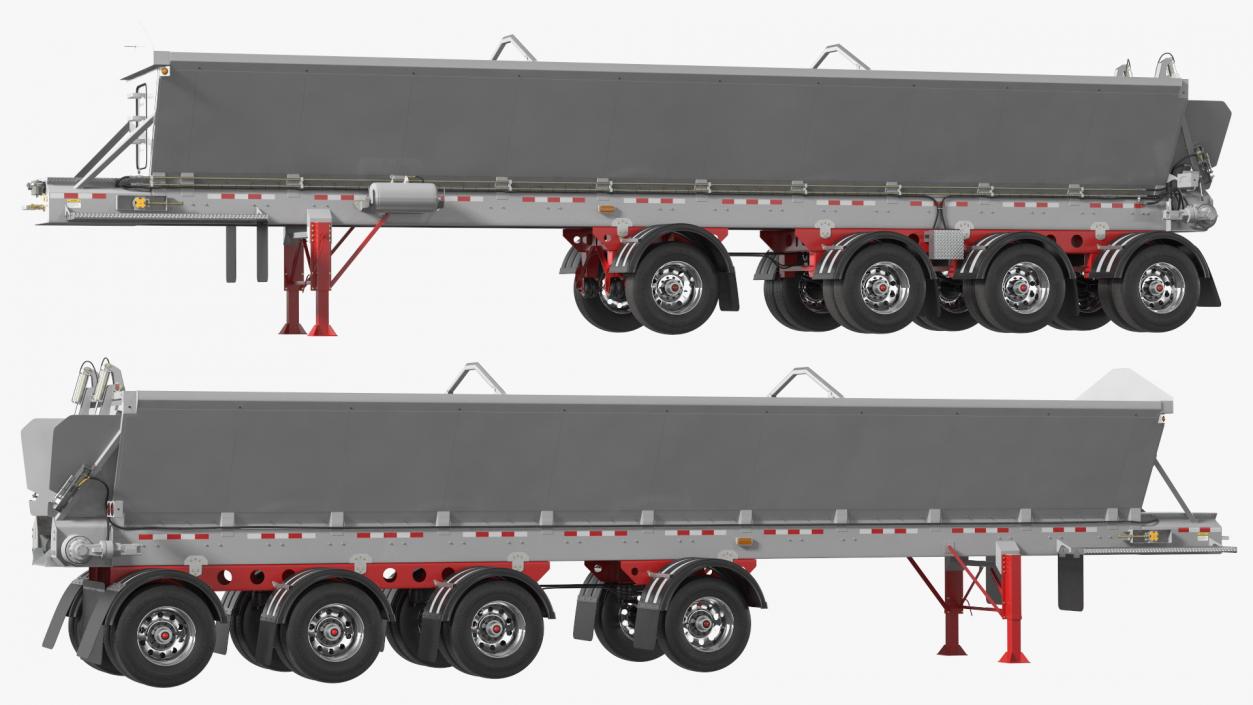 Bottom Trailer Generic Rigged 3D model