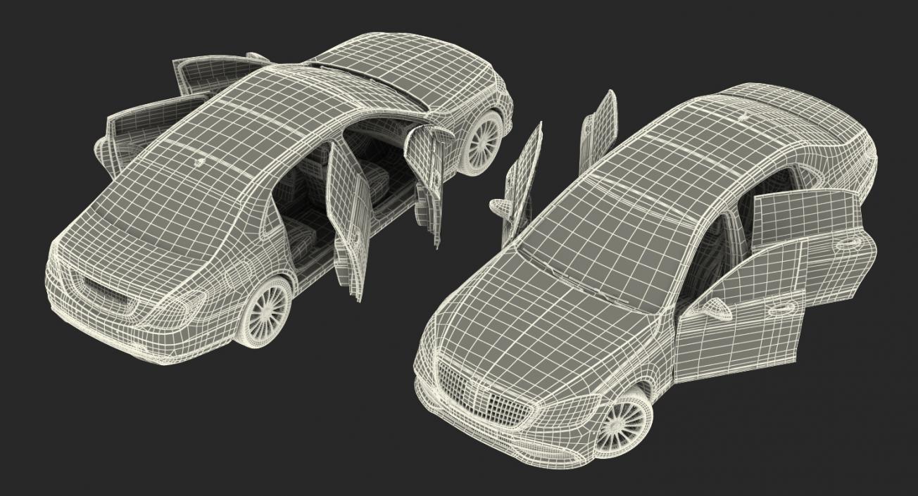 3D Luxury Limo Rigged model