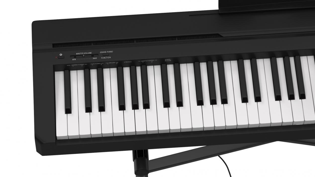 3D Digital Piano Yamaha P45 Stand Mounted model