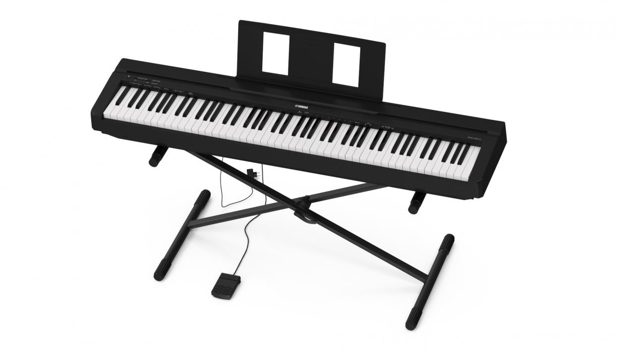 3D Digital Piano Yamaha P45 Stand Mounted model