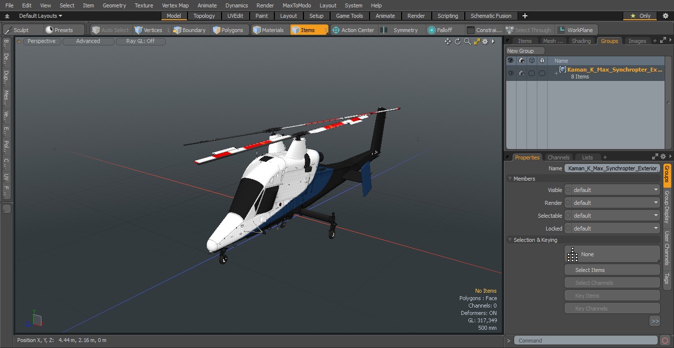 Kaman K Max Synchropter Exterior Only 3D