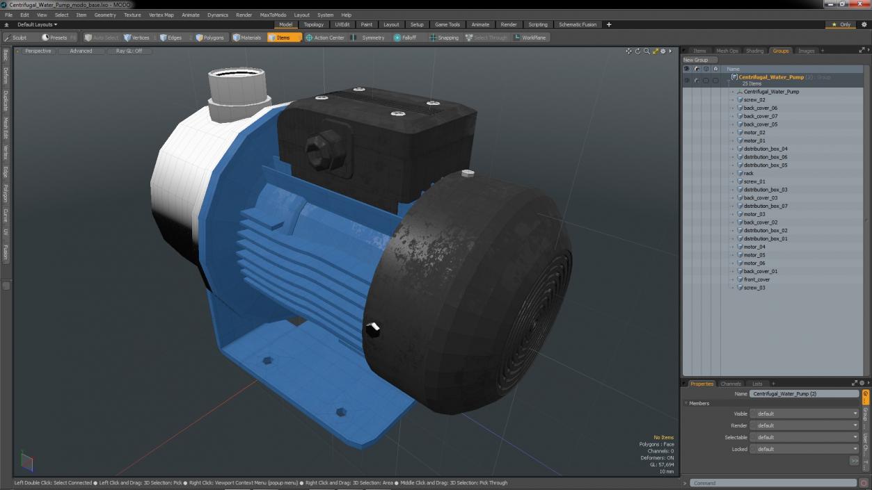 Centrifugal Water Pump 3D